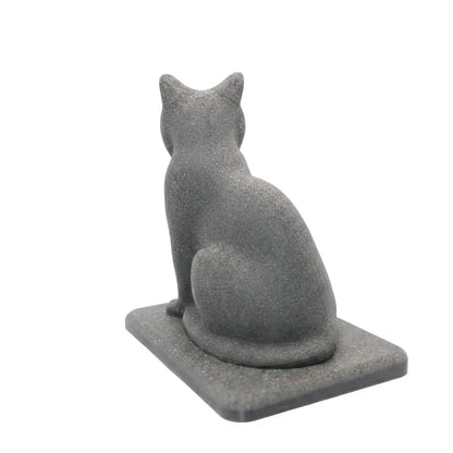 Finition arrière de la statue pour chat, une urne alternative en résine artisanale