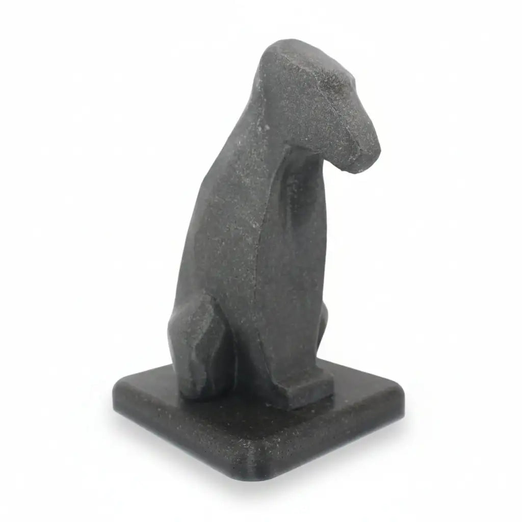 Objet commémoratif premium pour chien Our faithful buddy gris anthracite, vue de profil droit