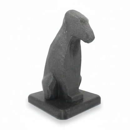 Objet commémoratif premium pour chien Our faithful buddy gris anthracite, vue de profil droit
