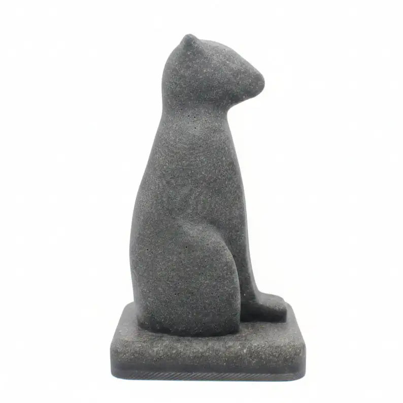 Mémorial design pour chat vue de profil droit finition gris anthracite mat haut de gamme
