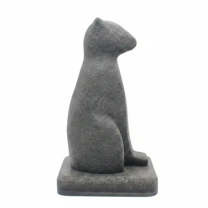 Mémorial design pour chat vue de profil droit finition gris anthracite mat haut de gamme