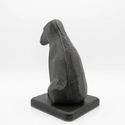 Statue souvenir pour chien Our faithful buddy gris anthracite vue de dos, design moderne